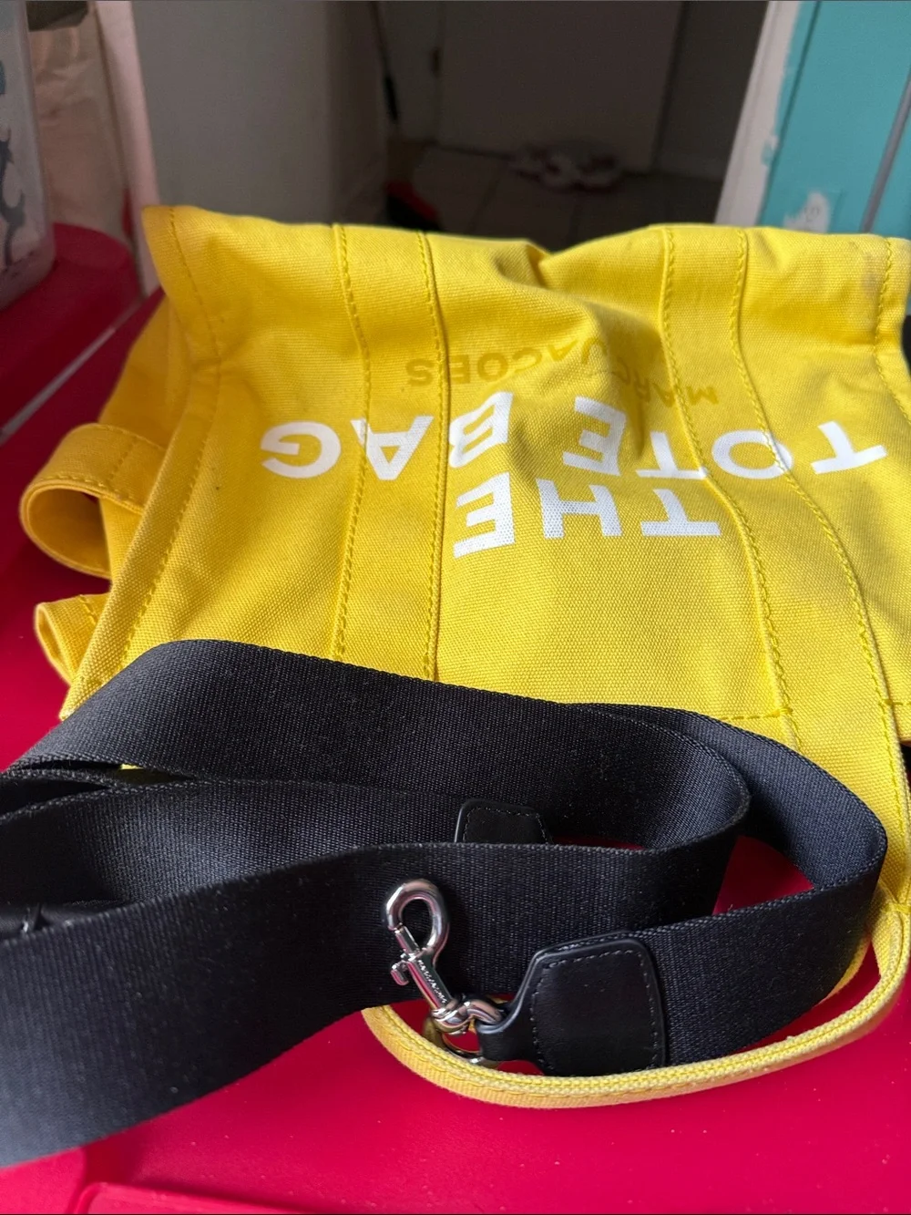 Marc Jacobs Yellow Canvas Tote used